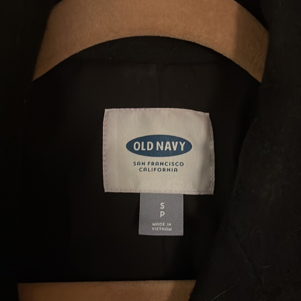 Old Navy Black Waist Length Peacoat - Picture 2 of 6